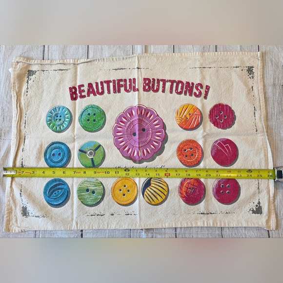 Ulster Weavers Tea Towel Beautiful Buttons Print 100% Cotton Multicolor Rectangl - Picture 6 of 7